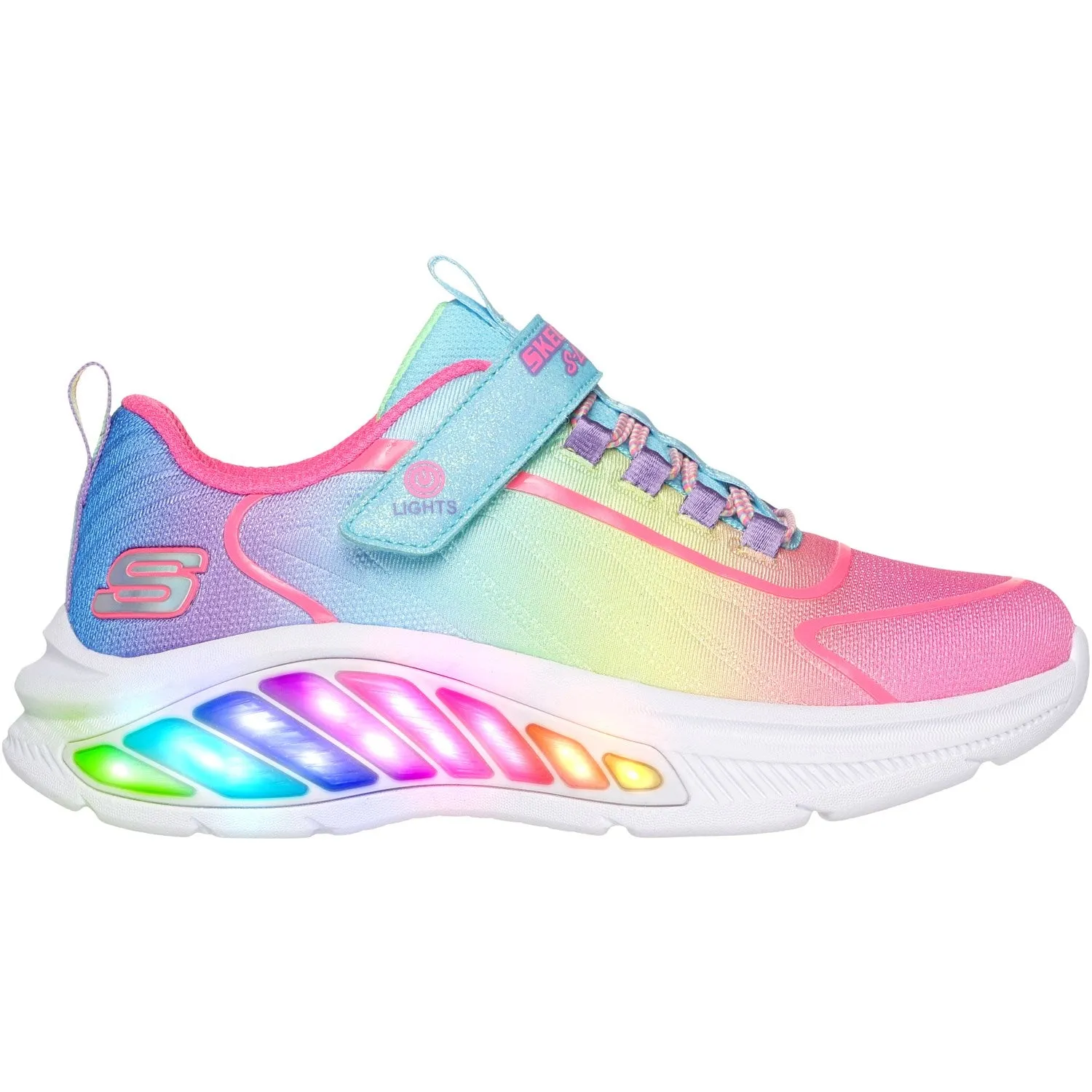 Skechers Turquoise Rainbow Cruisers Durable Eyelets