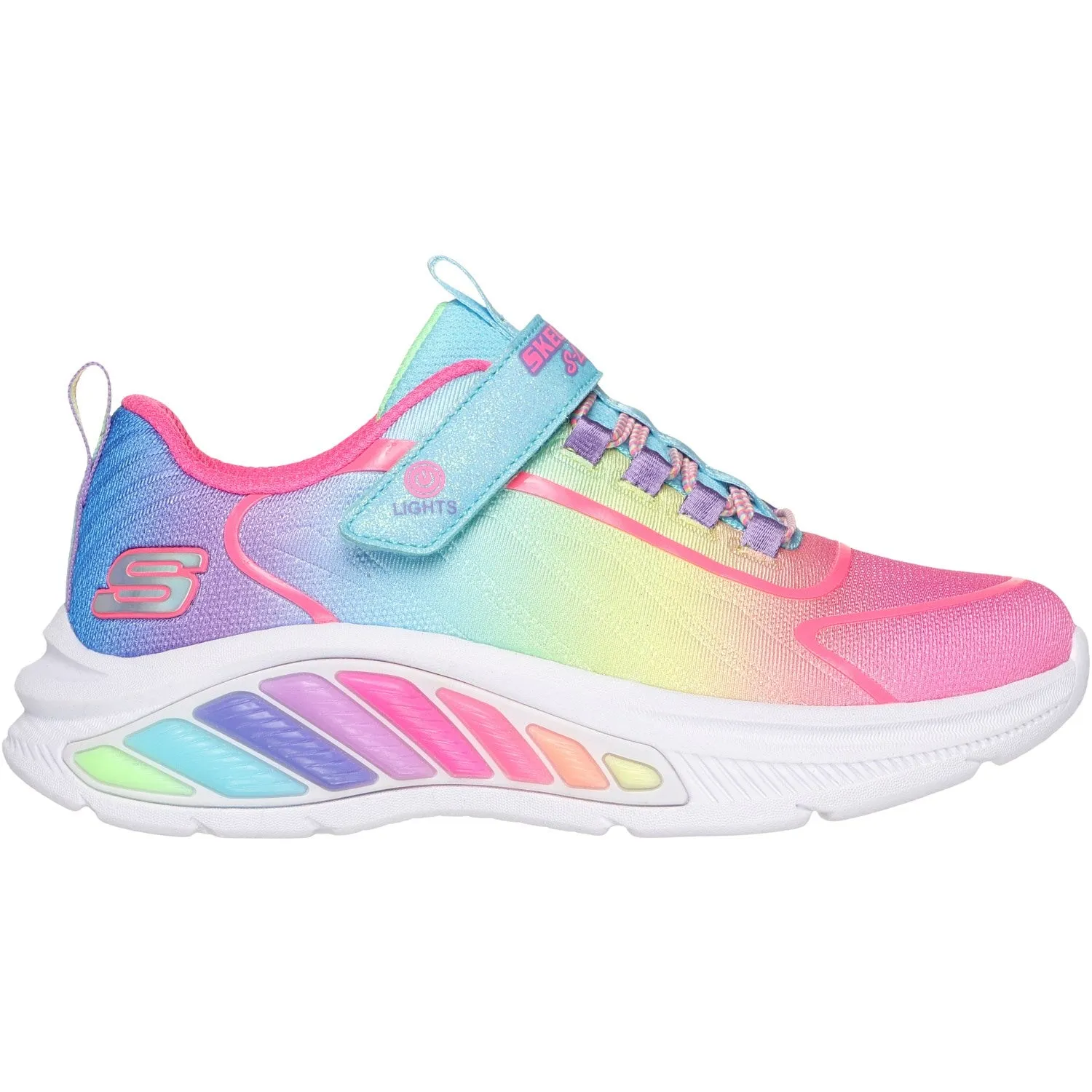 Skechers Turquoise Rainbow Cruisers Hyper Breathable Fabric