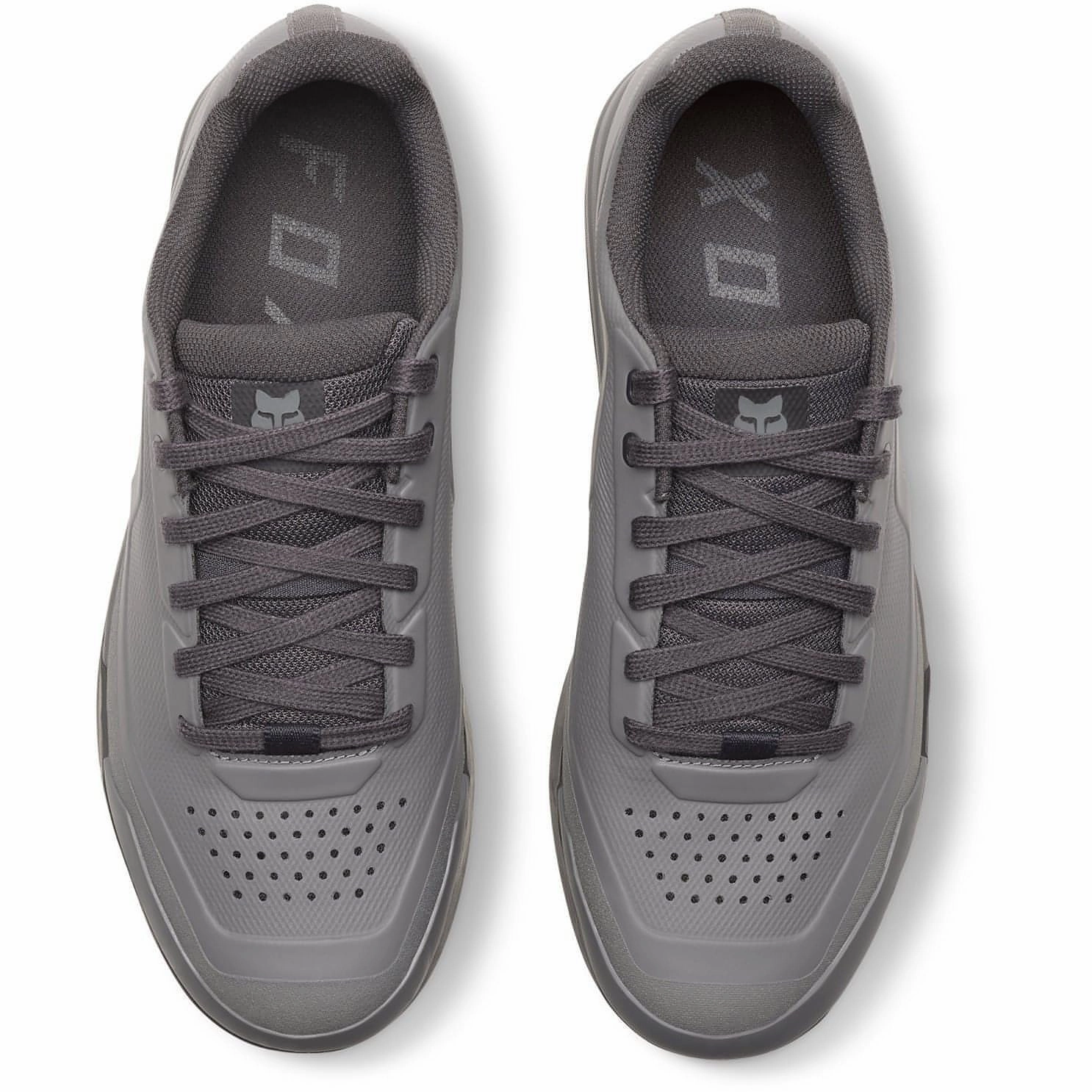 Fox Union Flat MTB Mens Cycling Shoes - Grey Knit Weave Texture Zero Drop Profile