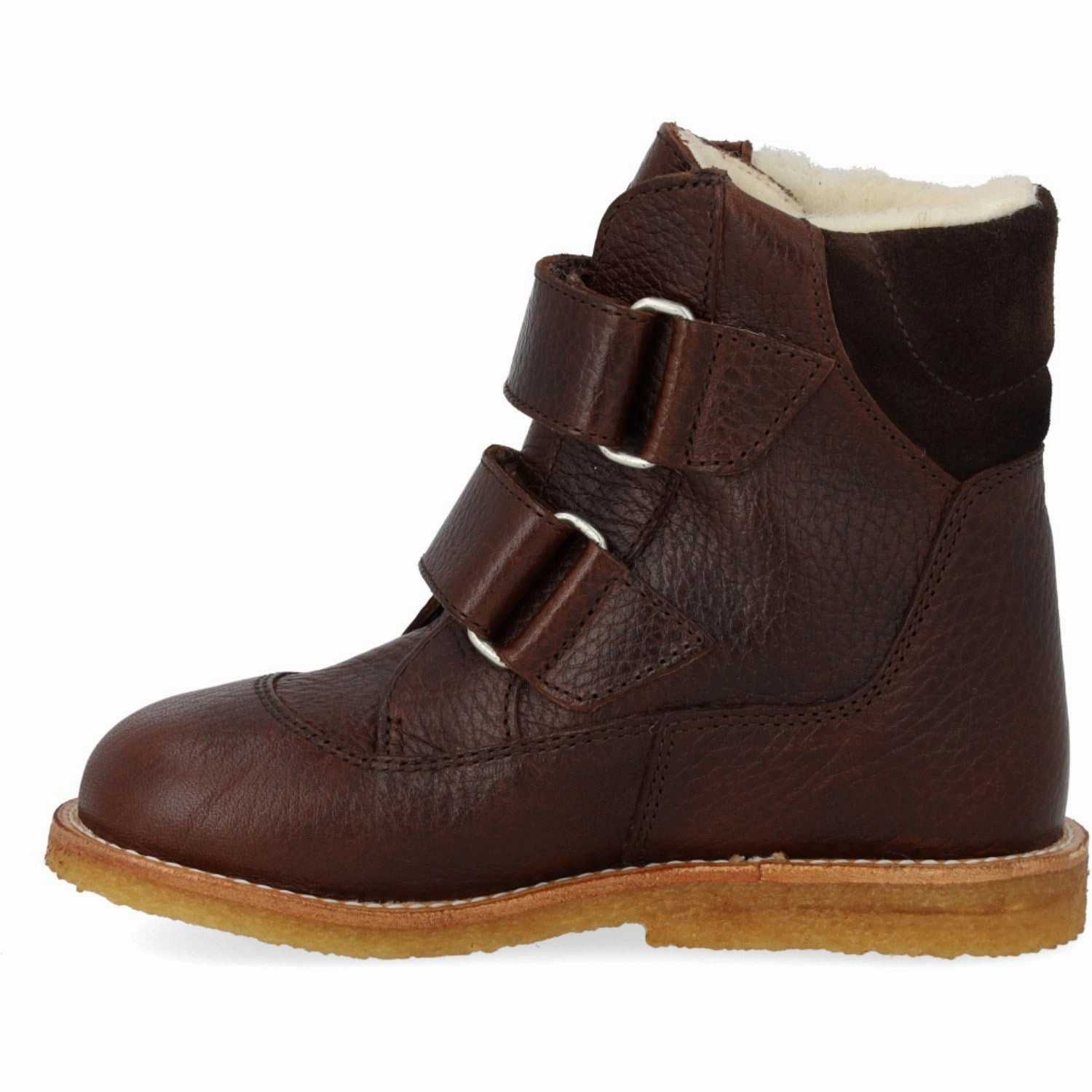 Angulus Dark Brown/Dark Brown TEX Boot with Velcro Closure Street Cool Reinforced Eyelets