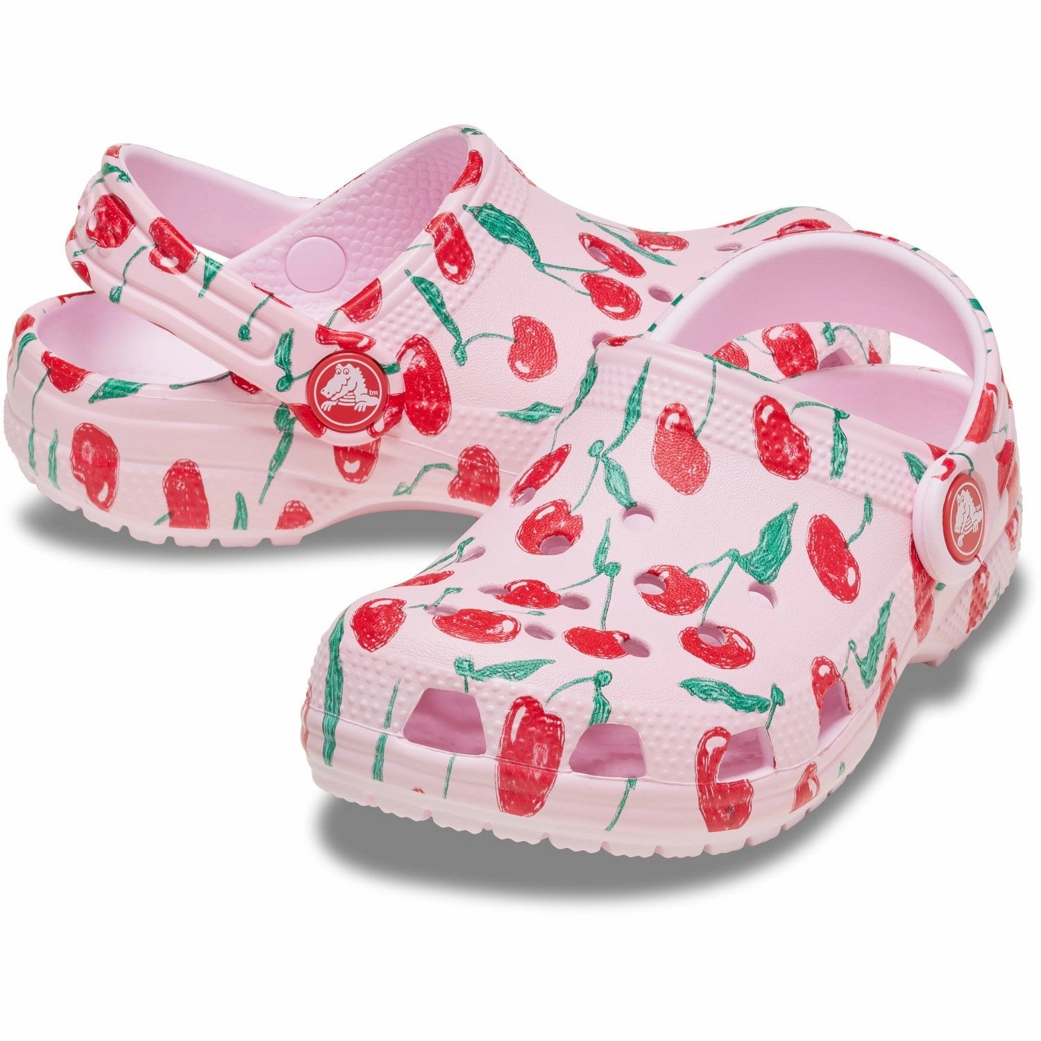 Adjustable Crocs Pink Milk Classic Fresh Fruits Clog