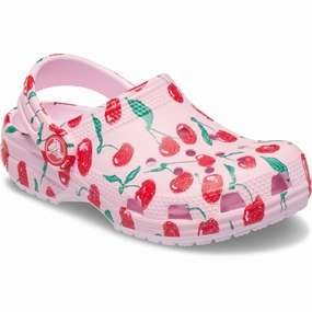 Crocs Pink Milk Classic Fresh Fruits Clog Comfortable Footwear For Outdoors Flat