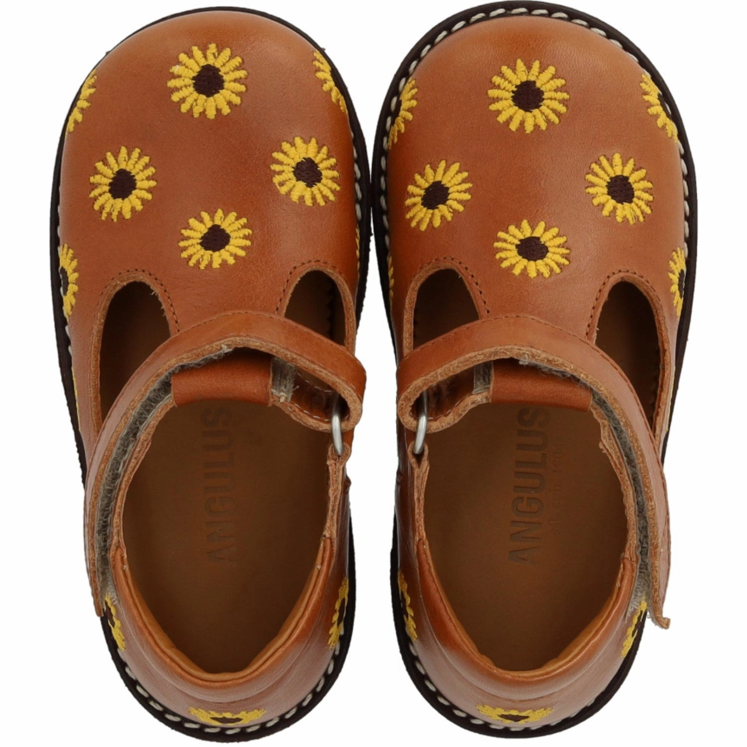 Angulus CAndnac Klassisk Beginner Mary Jane's Med Solsikkebroderi Snack Run Fresh Design