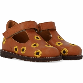 Angulus CAndnac Klassisk Beginner Mary Jane's Med Solsikkebroderi Lift Step