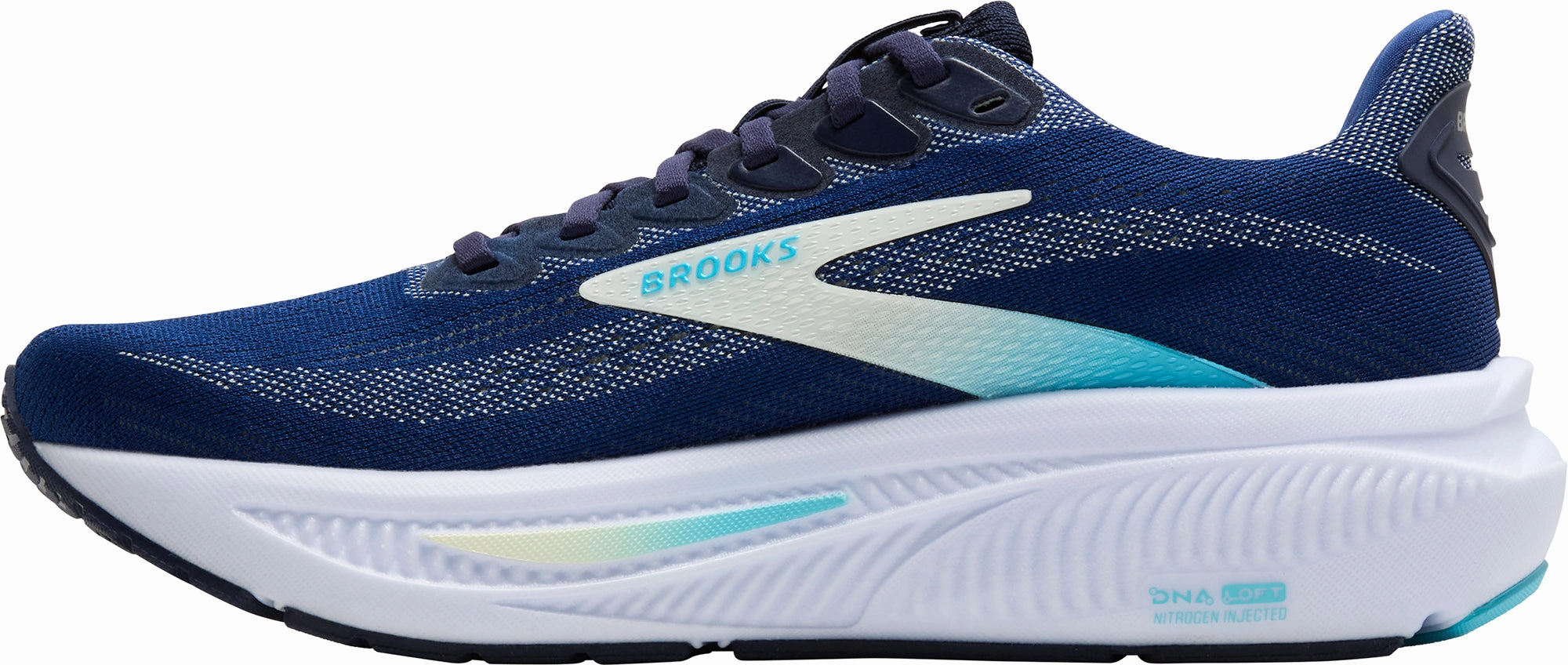 Brooks Ghost 17 Womens Running Shoes - Blue synthetic sole shoes Air Injection Foam