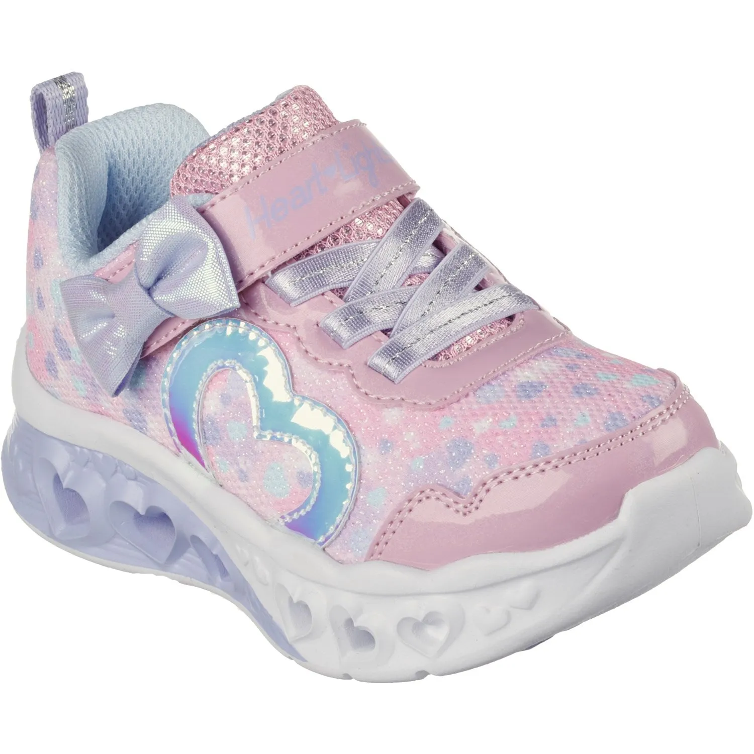 Skechers Pink Flutter Heart Lights - Kind Spirit Multi Directional Grip