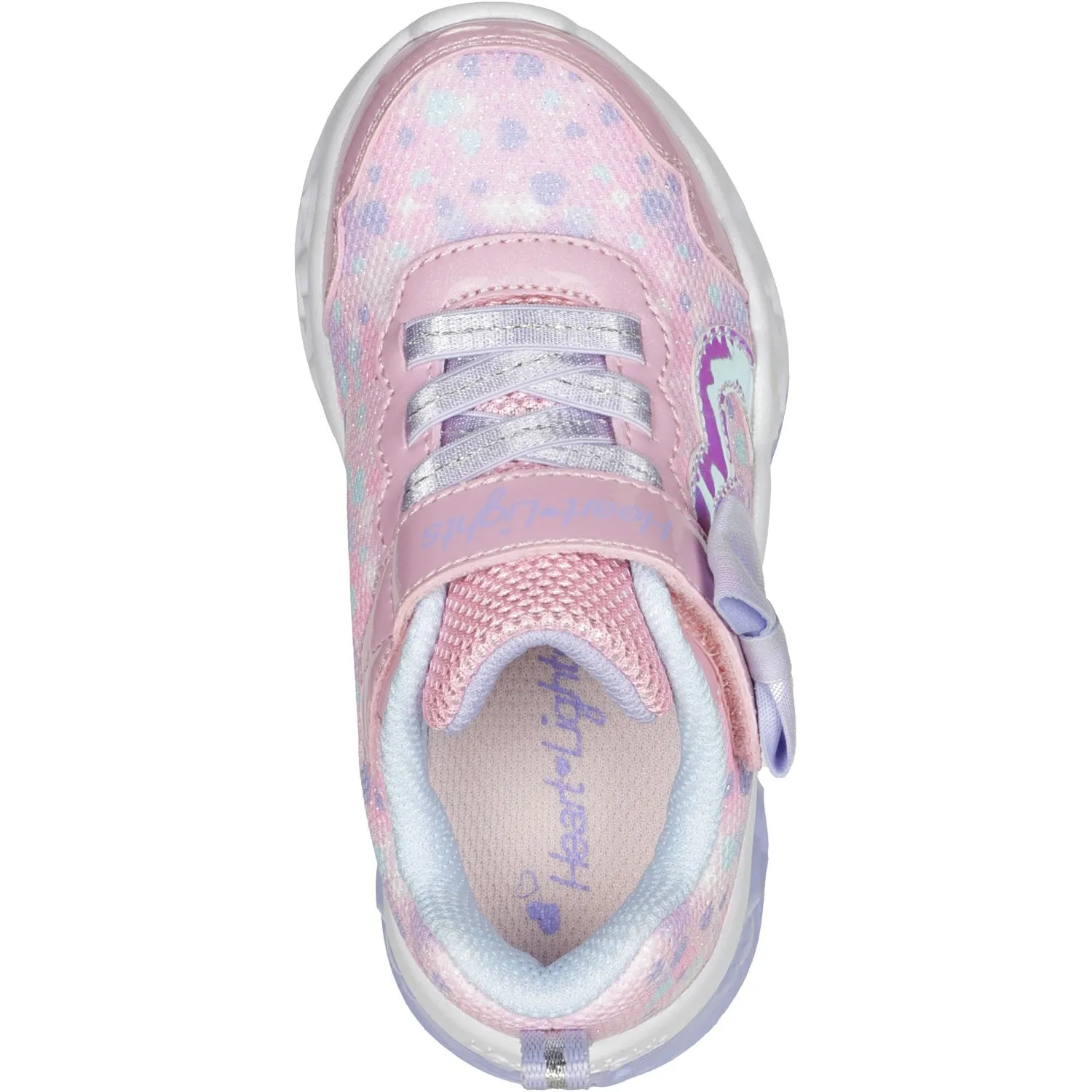 All-around comfort Friction control Skechers Pink Flutter Heart Lights - Kind Spirit