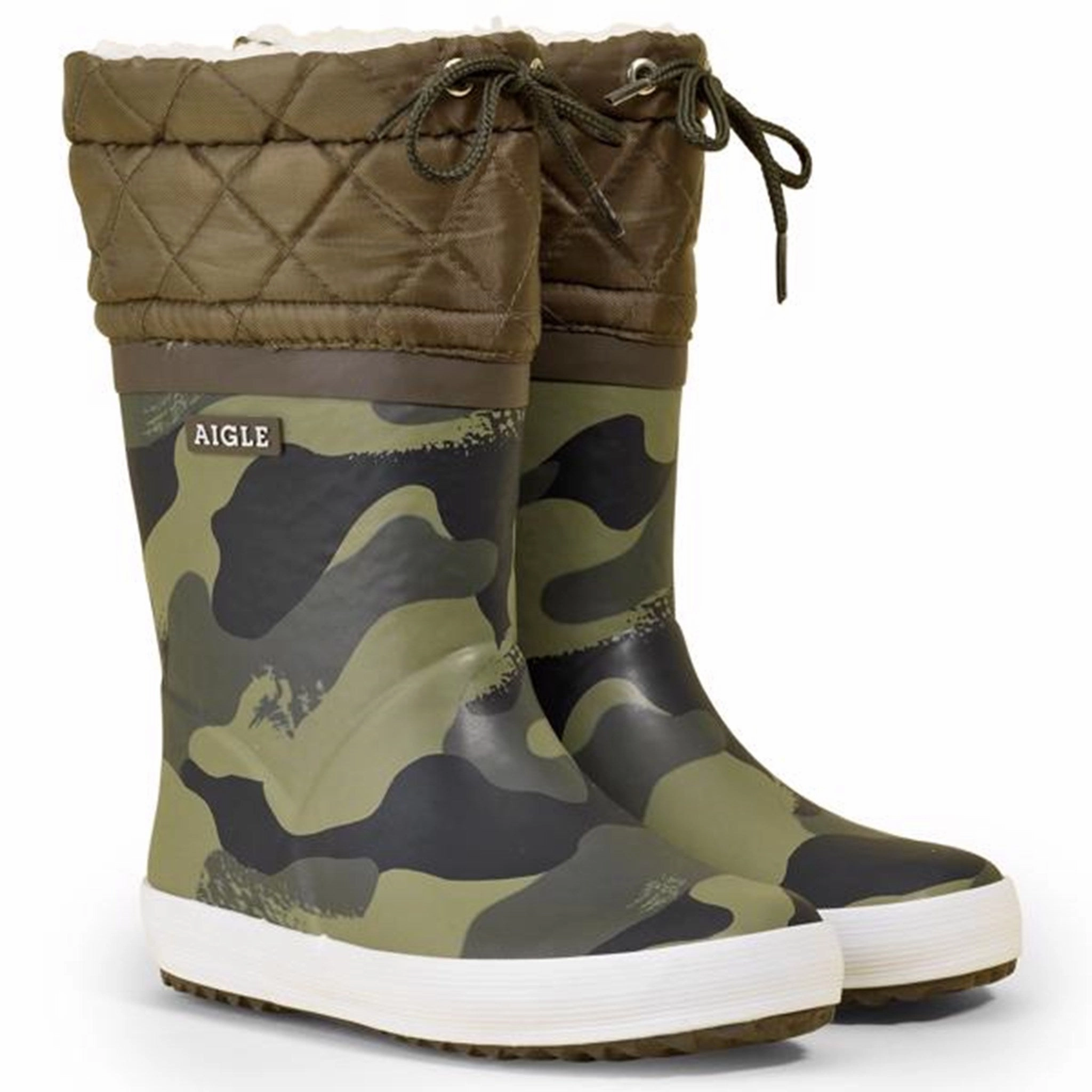Aigle Giboulee Thermo Wellies Print Camou/Kaki Abrasion resistant Functional Build