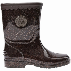 Sofie Schnoor Brown Rubber Boot All-Weather Design.