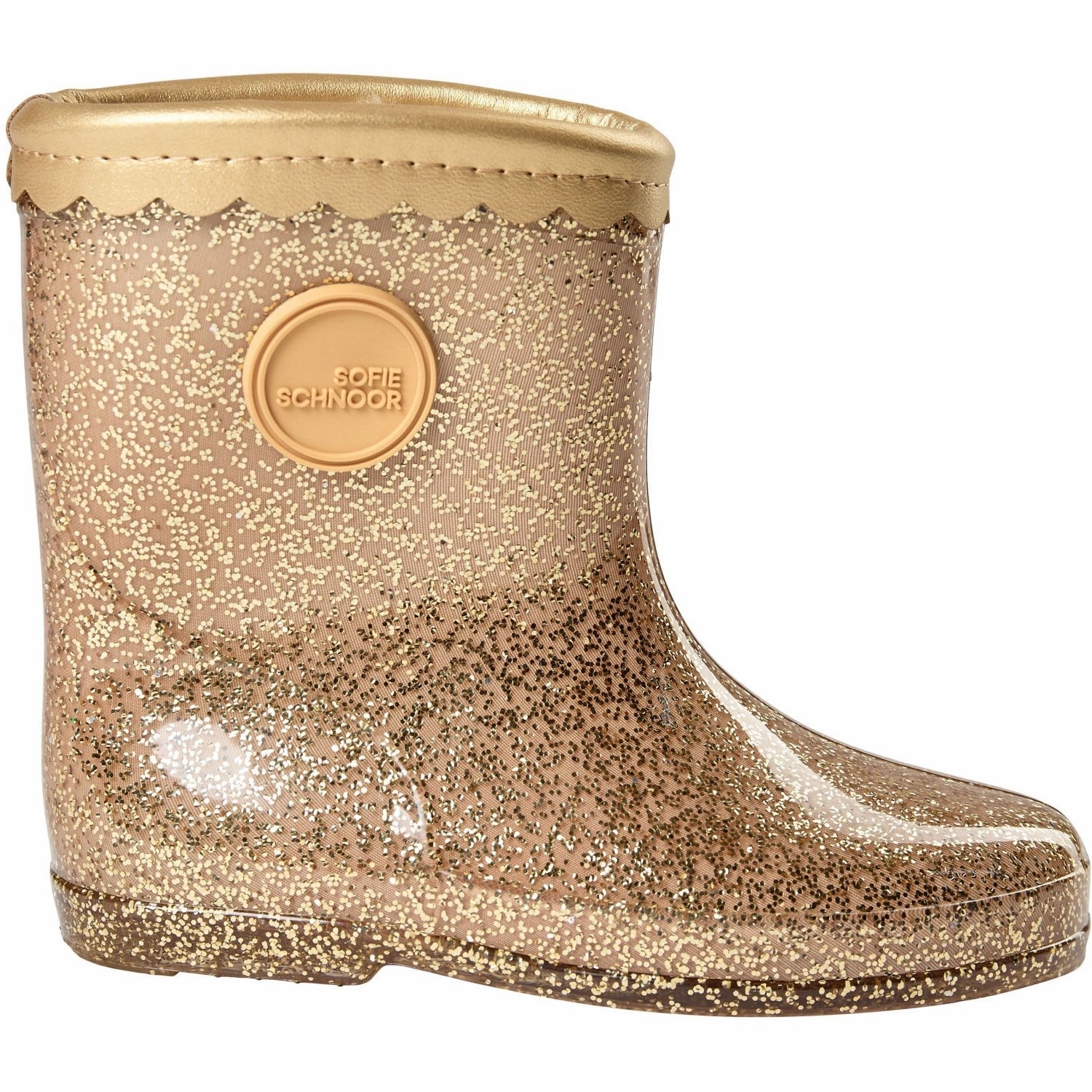 Sofie Schnoor Champagne Rubber Boots Double Stitched Seams
