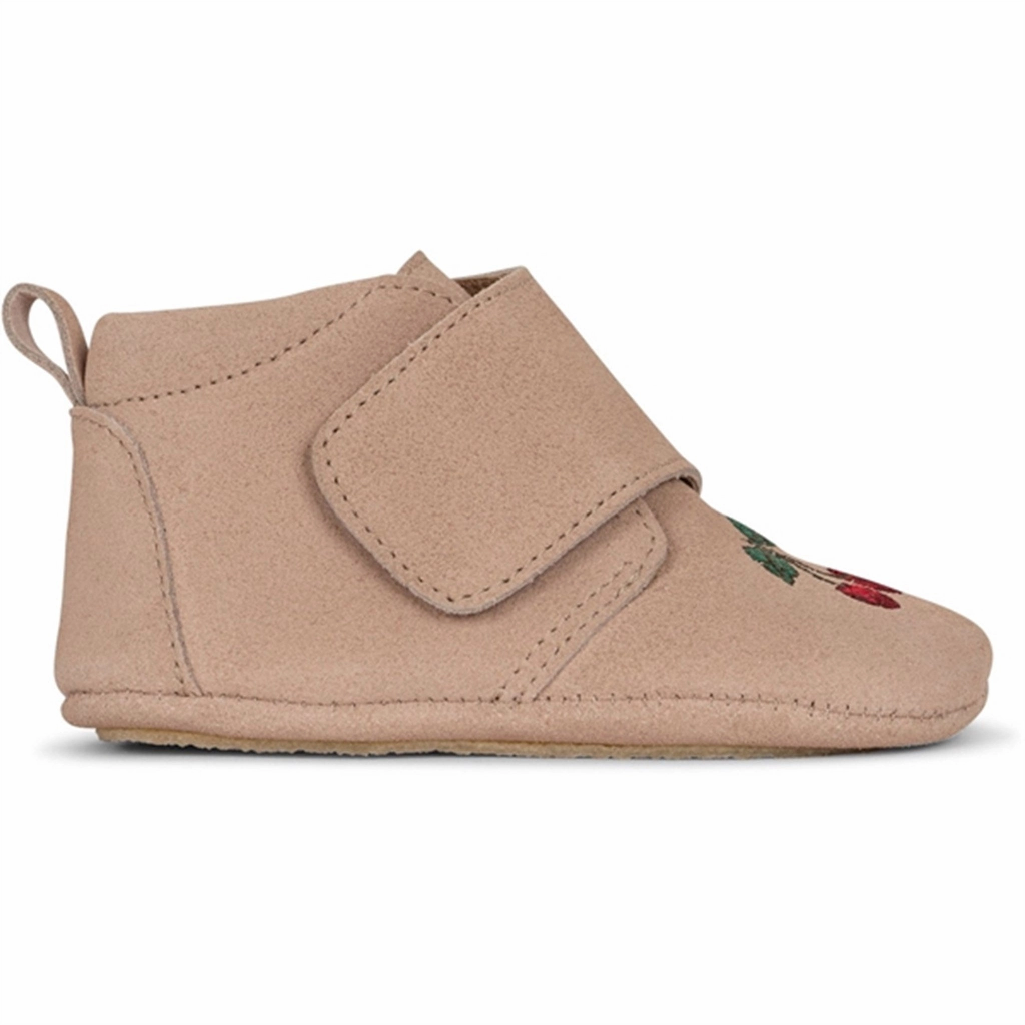 Effortless Step Shoes Comfort Fit System Konges Sl?jd Mamour Embroidery Footies Dusty Pink