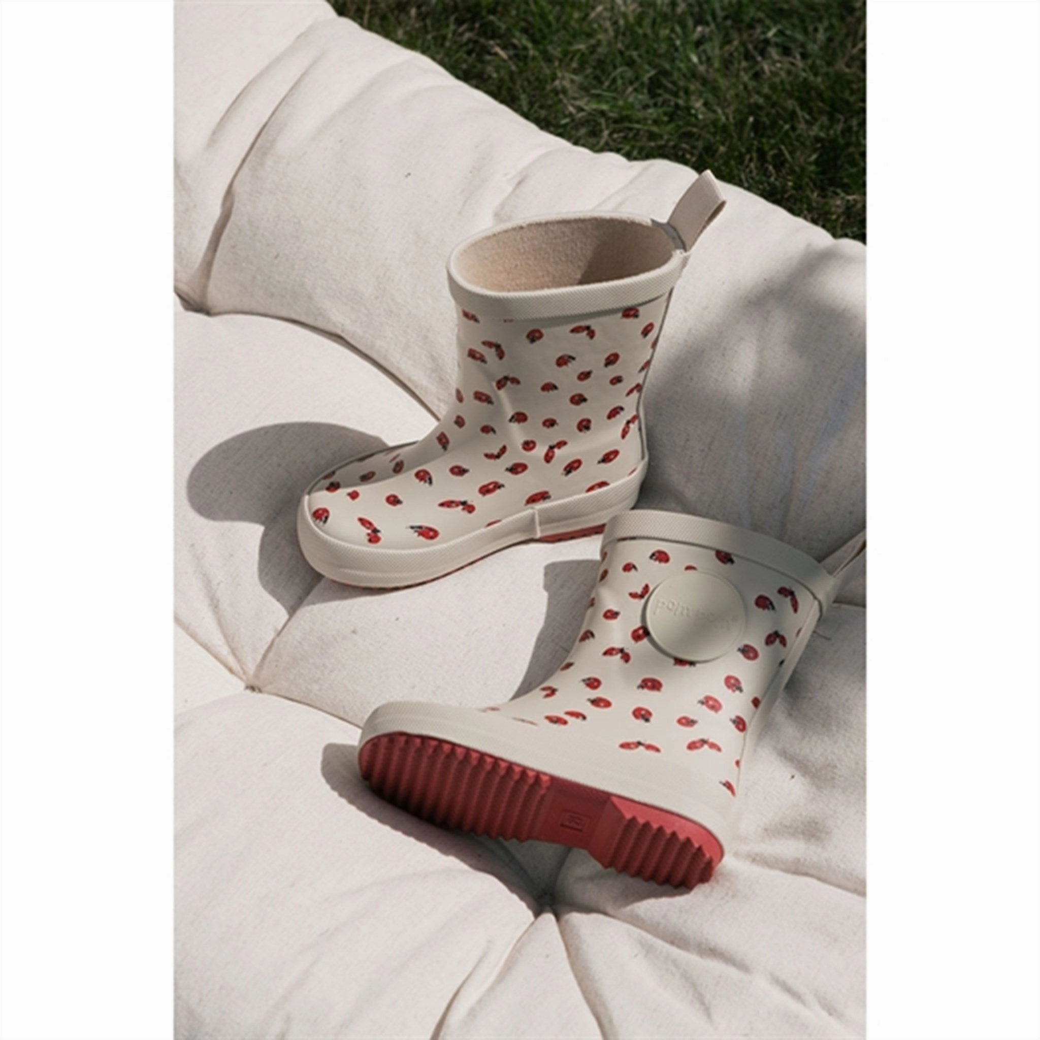 Pom Pom Rubber Boot Ladybird Smart Footwear