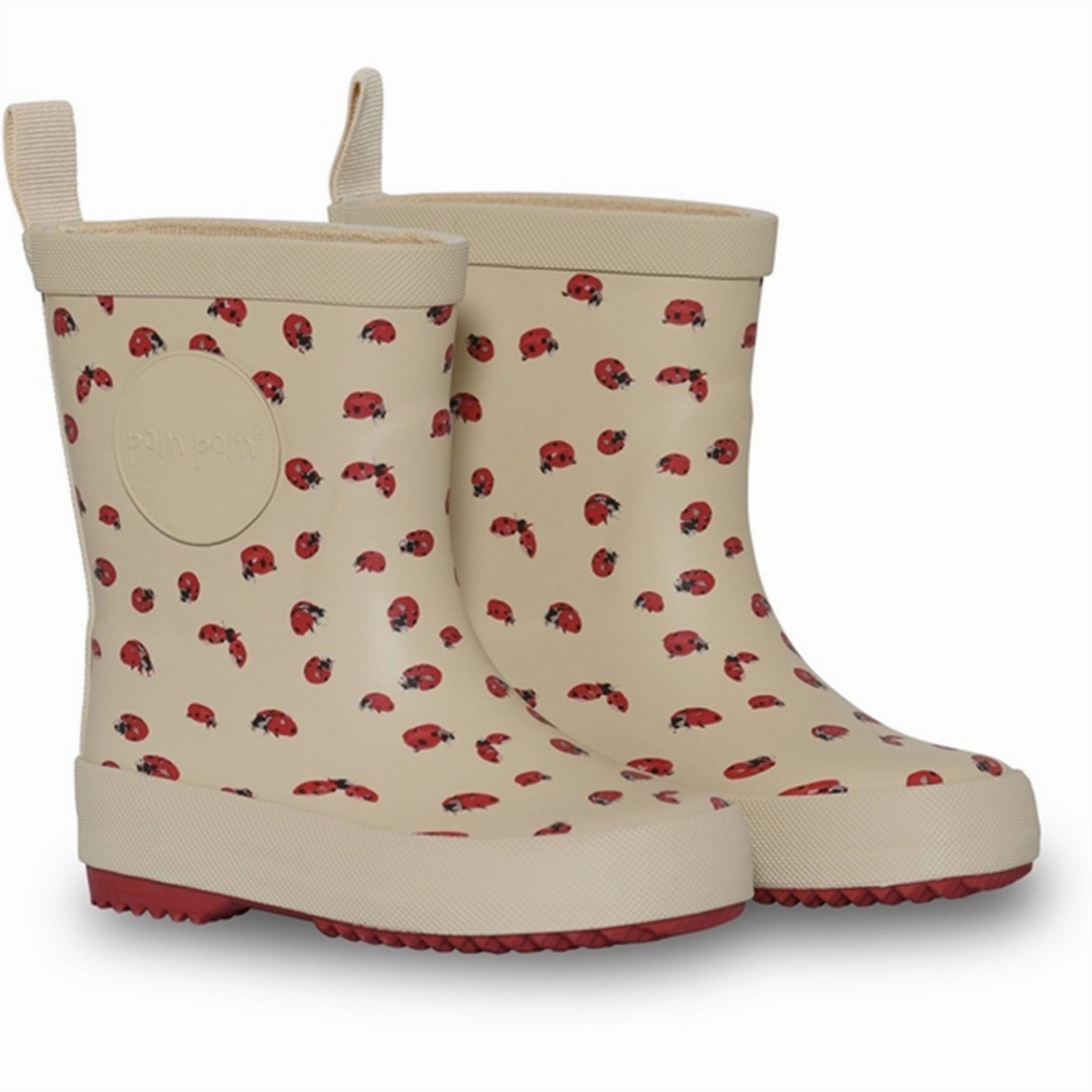outdoor chill Cozy Feel Pom Pom Rubber Boot Ladybird