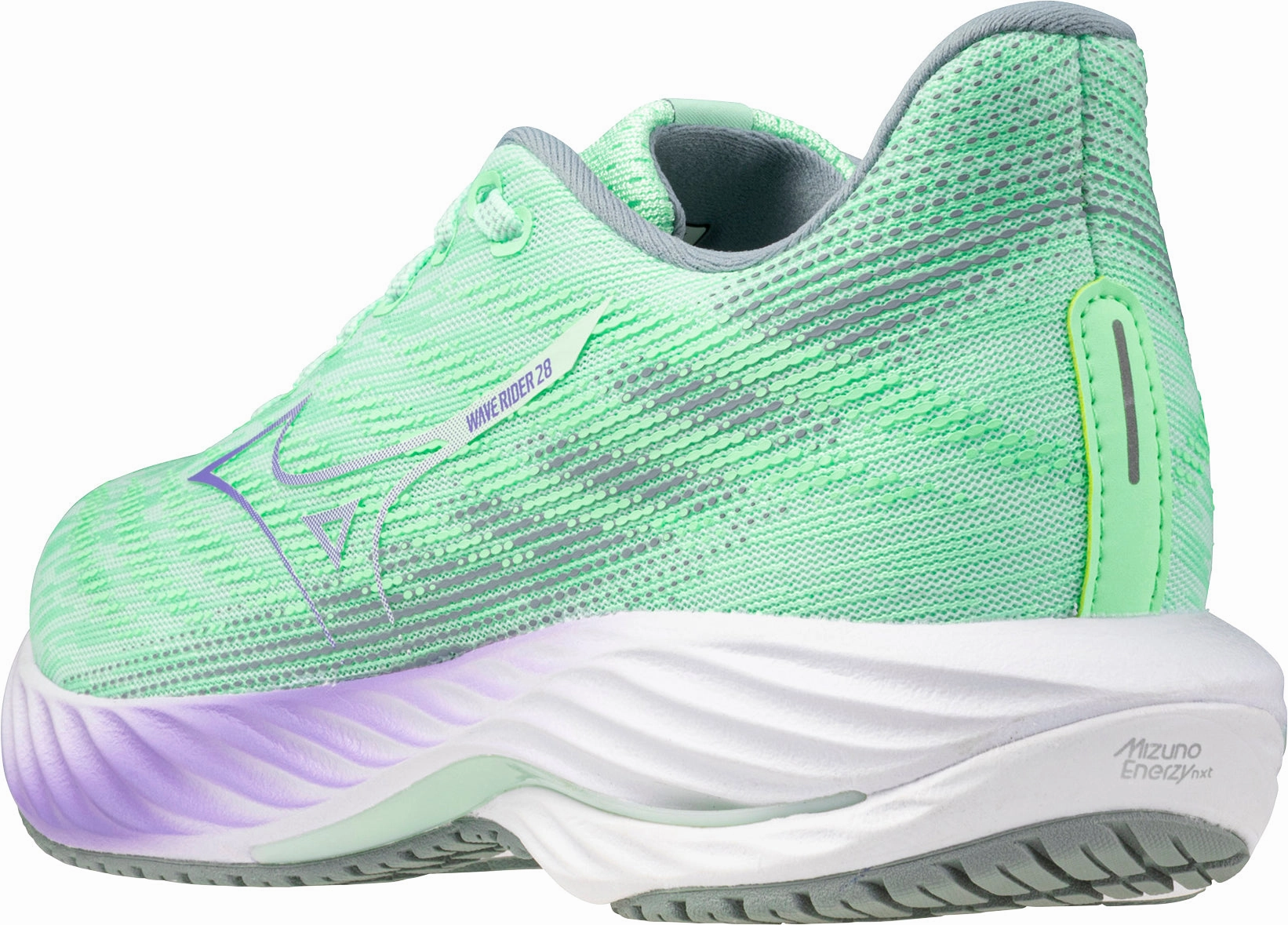 Mizuno Wave Rider 28 Womens Running Shoes - Green breathable - membrane - feature shoes