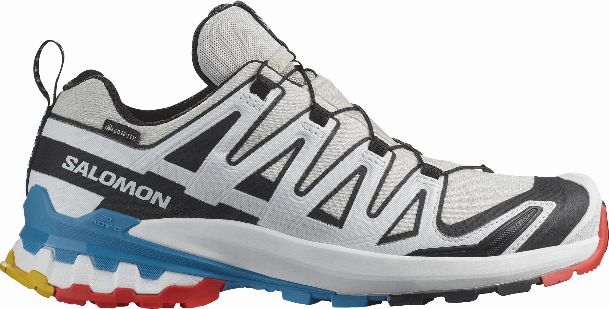 Durable Rubber Outsole Salomon XA Pro 3D V9 GORE-TEX Womens Trail Running Shoes - White