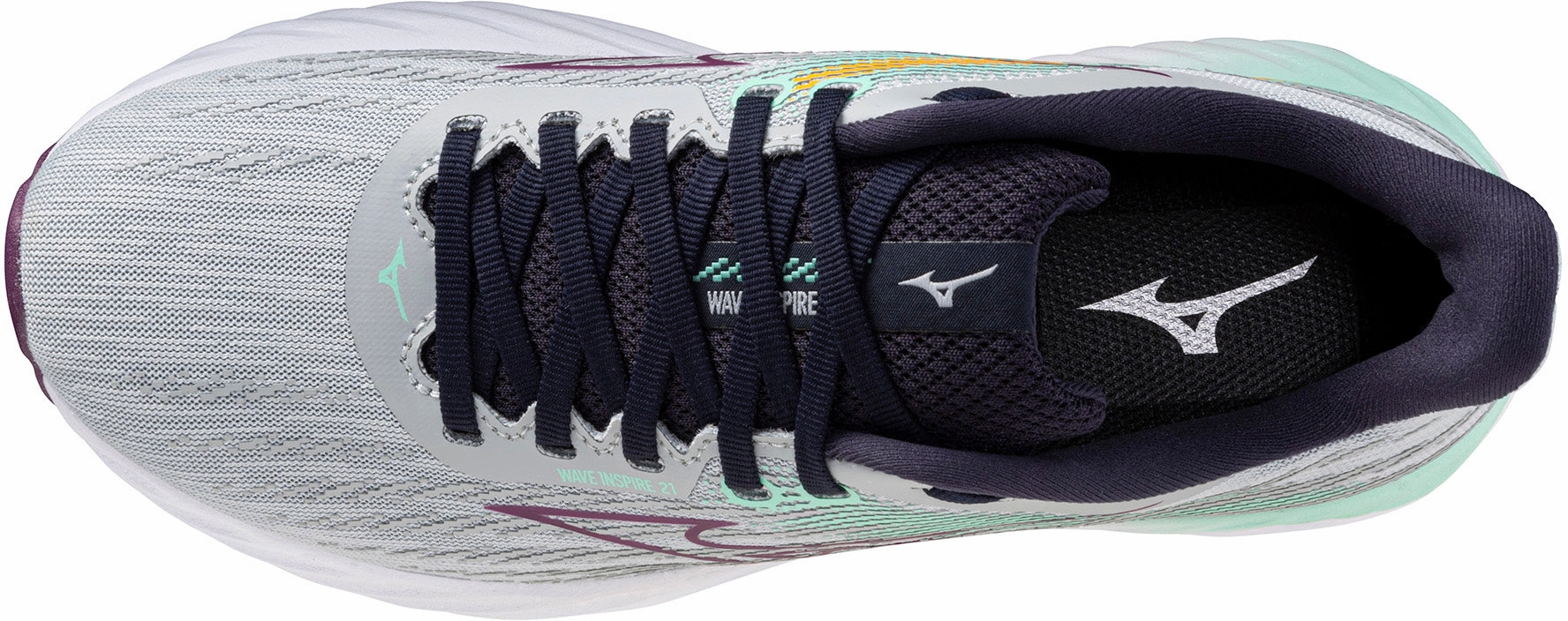 Mizuno Wave Inspire 21 Womens Running Shoes - Grey machine - washable - design shoes