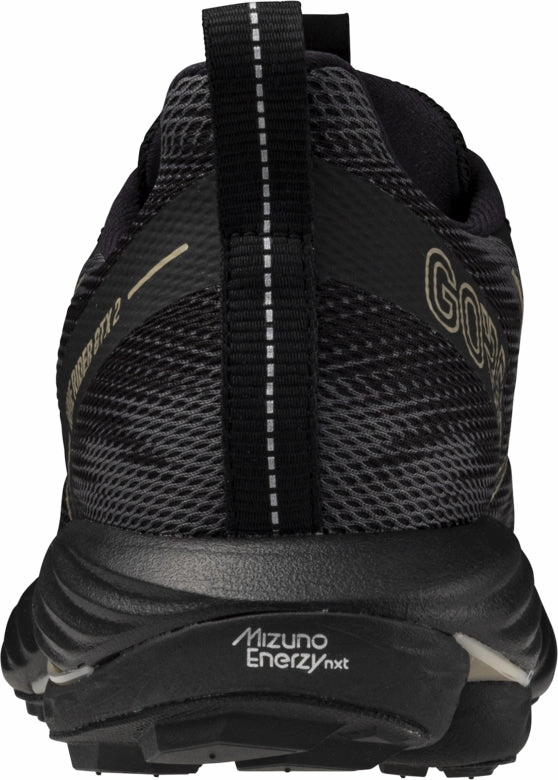 Mizuno Wave Rider GORE-TEX 2 Womens Trail Running Shoes - Black Flexible Toe Box Enhanced Edge Support