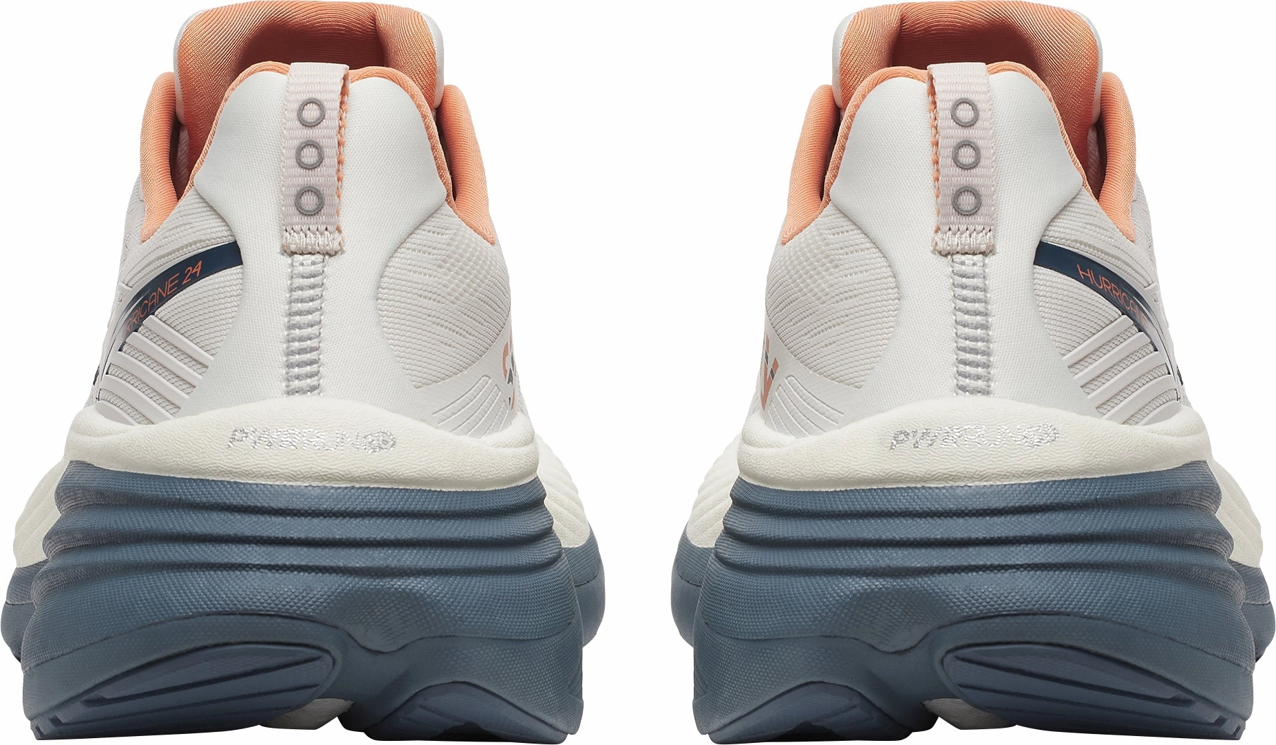 Saucony Hurricane 24 Mens Running Shoes - White humid - weather shoes foam padding