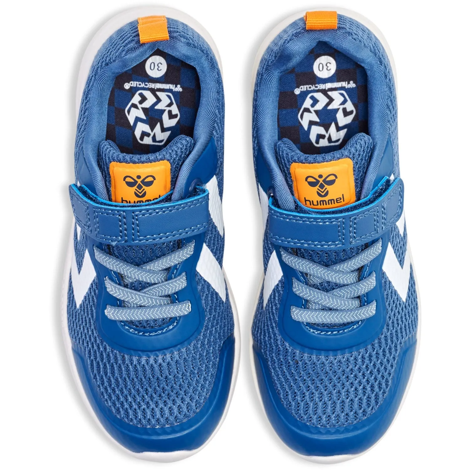 Hummel Blue/Yellow Actus Recycled Jr Sneakers Seamless Support Motion Control Design