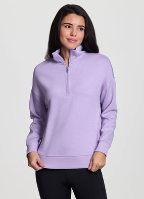 LuxeSoft Mock Neck Quarter Zip cyclist Summer