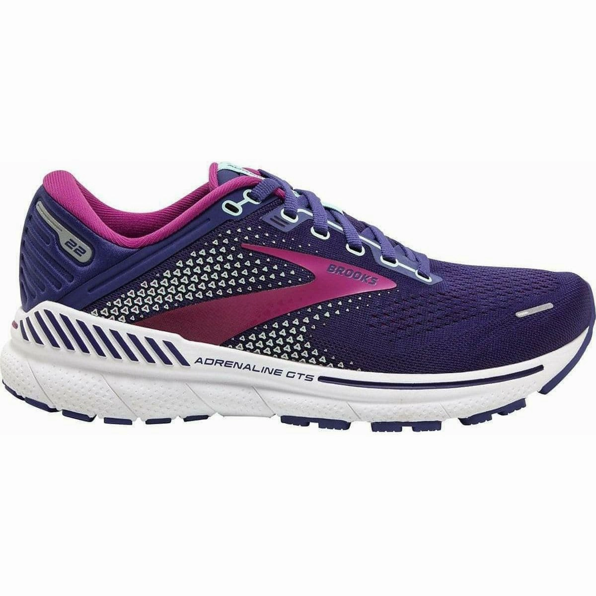 Breathable Linings Brooks Adrenaline GTS 22 Womens Running Shoes - Purple