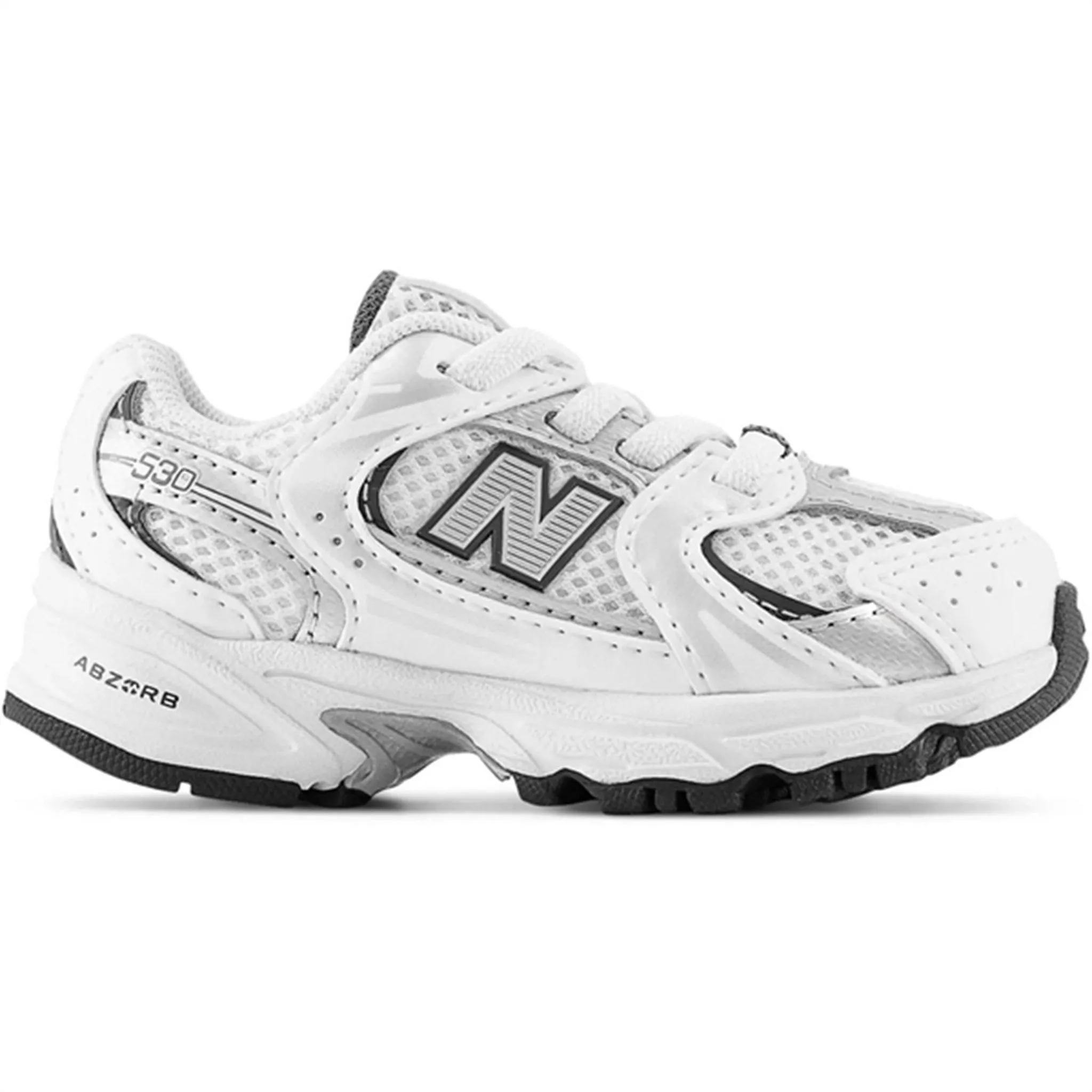 Cushion Line Energy Drive New Balance 530 Kids Bungee Lace Sneakers White