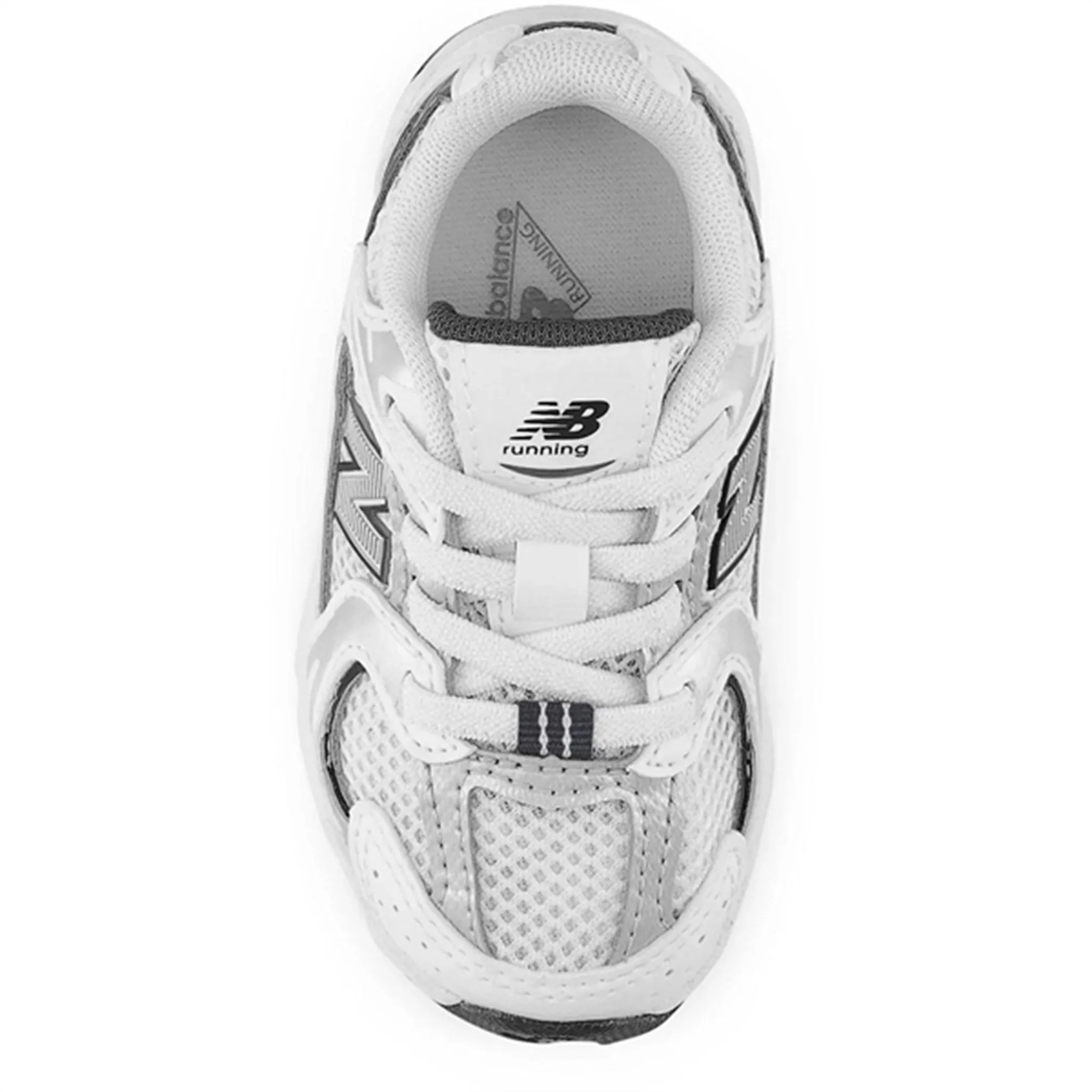 New Balance 530 Kids Bungee Lace Sneakers White Anti Slip Traction