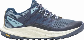 Compression Resilience Merrell Antora 3 Womens Trail Running Shoes - Blue