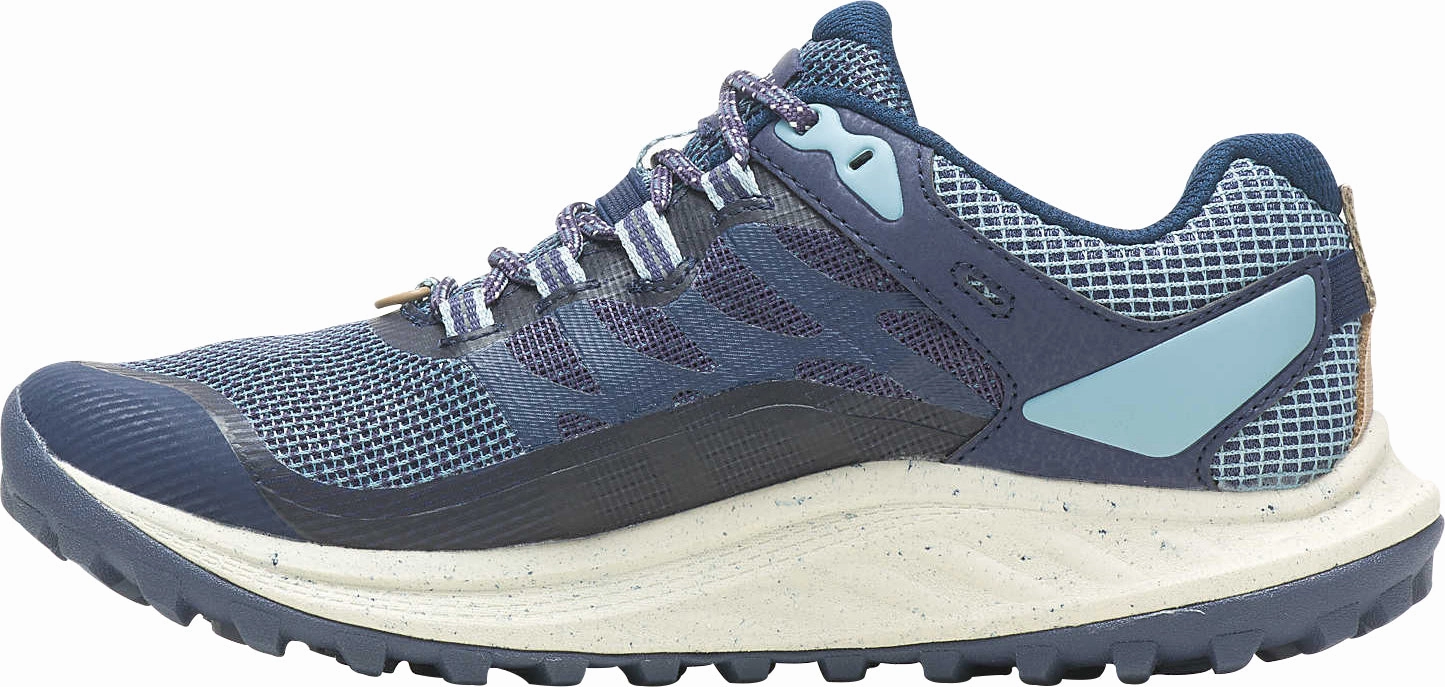 Merrell Antora 3 Womens Trail Running Shoes - Blue running in a meadow shoes amateur design