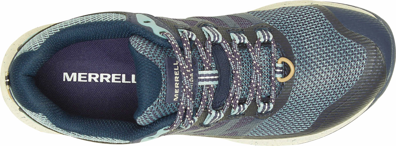 Hyperbolic Heel Cup Lifting Support Merrell Antora 3 Womens Trail Running Shoes - Blue