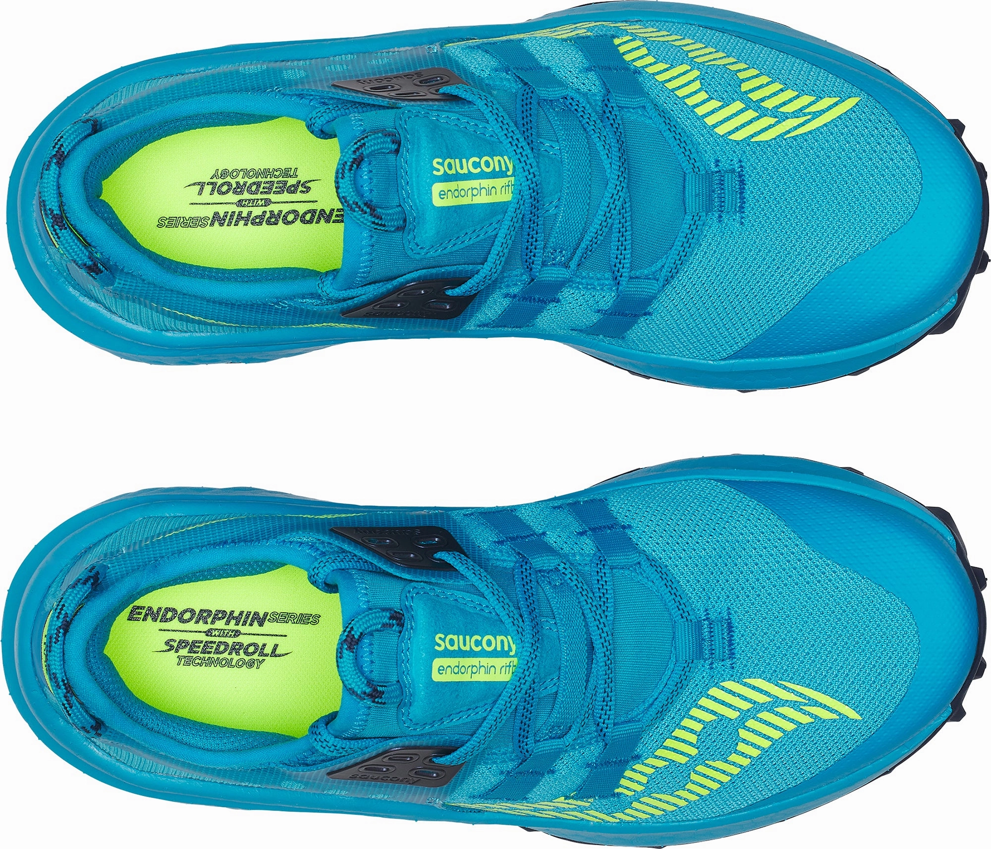 high - arch support shoes Saucony Endorphin Rift Womens Trail Running Shoes - Blue