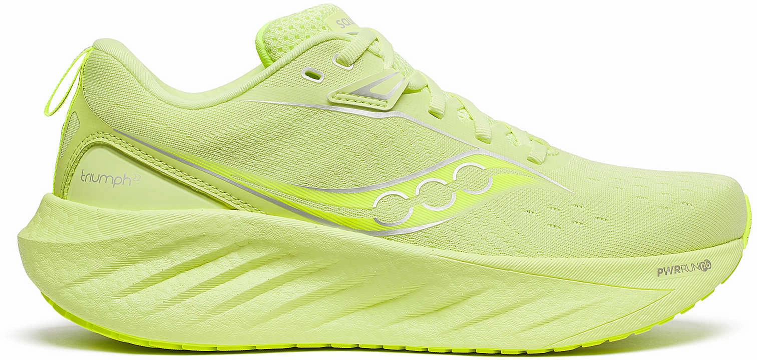 Saucony Triumph 22 Womens Running Shoes - Yellow Thermoplastic Overlays Hill training