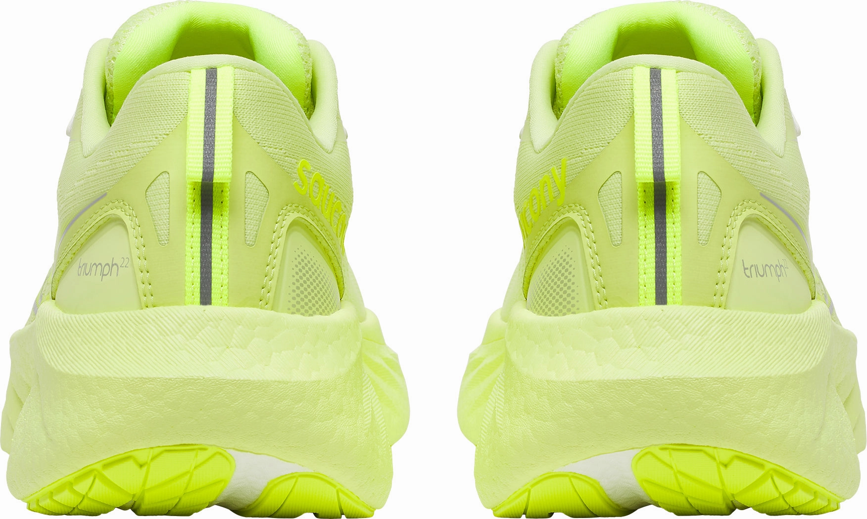 Stretch Knit Fabric Saucony Triumph 22 Womens Running Shoes - Yellow