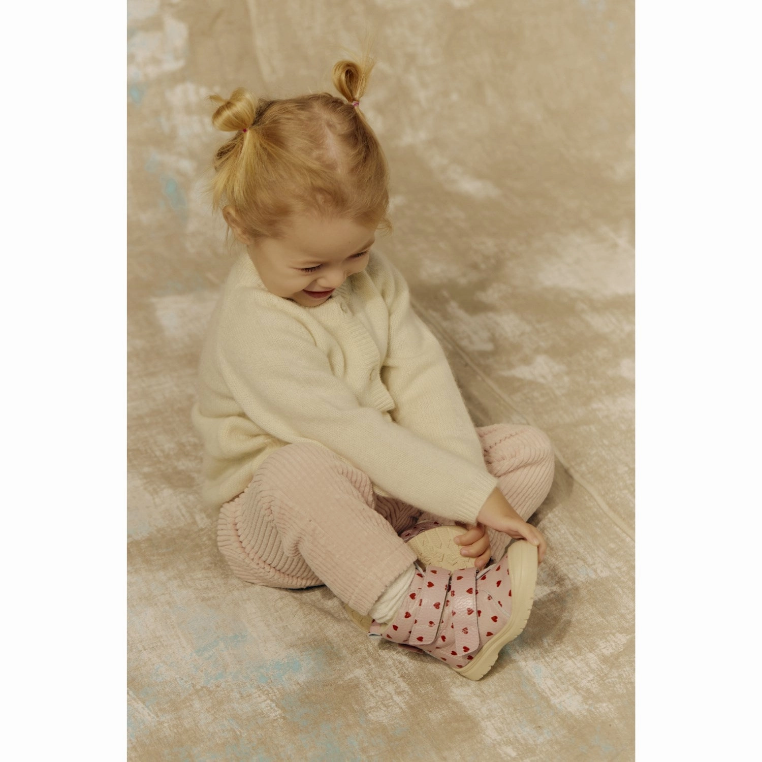 Picnic Military Style Angulus Rose Hearts Tex-Leatherst?vle Med Merino Woolfoer Og Hjerteprint