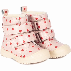 Grippy Outsole Weekend Wanderer Good Traction Angulus Rose Hearts Tex-Leatherst?vle Med Merino Woolfoer Og Hjerteprint