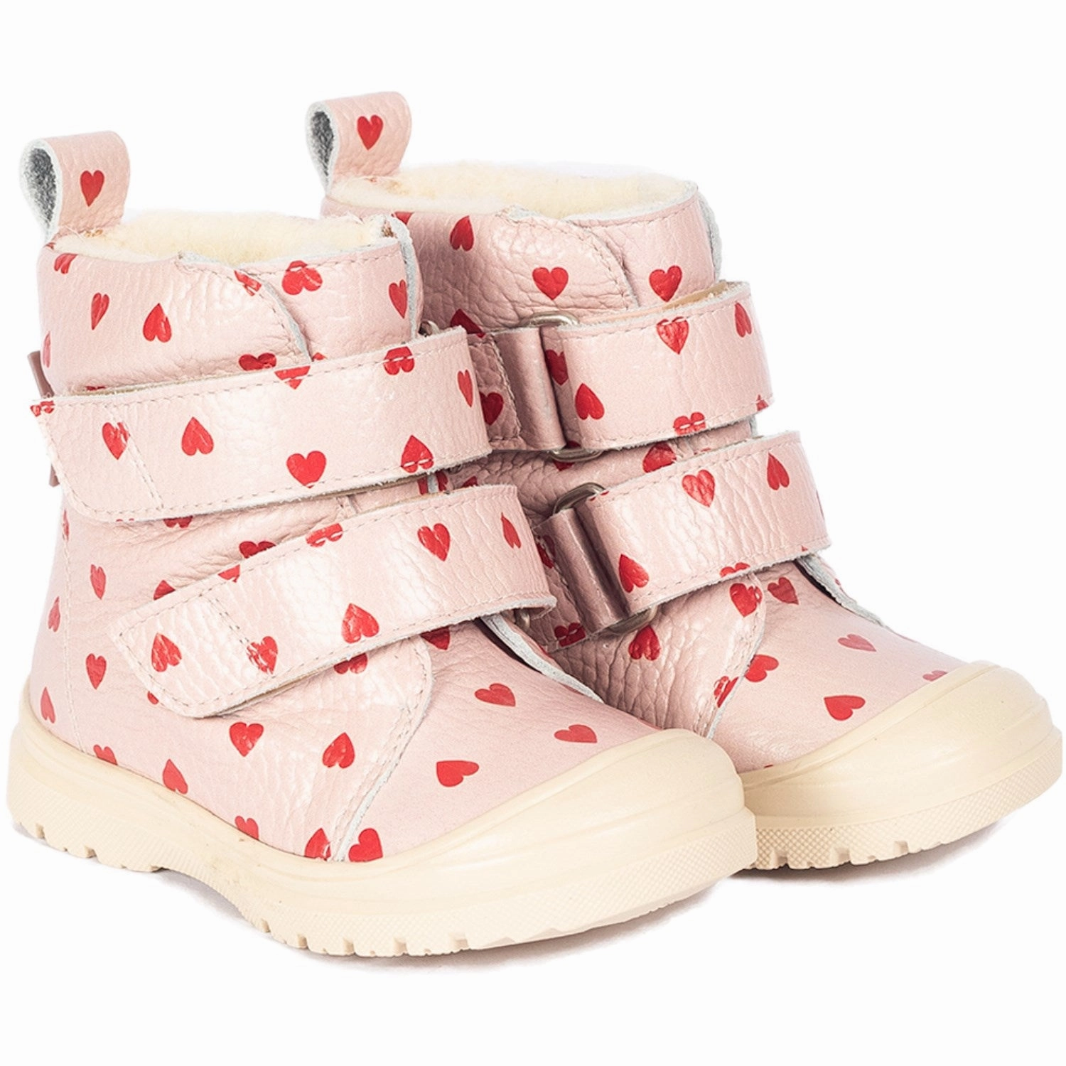 Grippy Outsole Weekend Wanderer Good Traction Angulus Rose Hearts Tex-Leatherst?vle Med Merino Woolfoer Og Hjerteprint