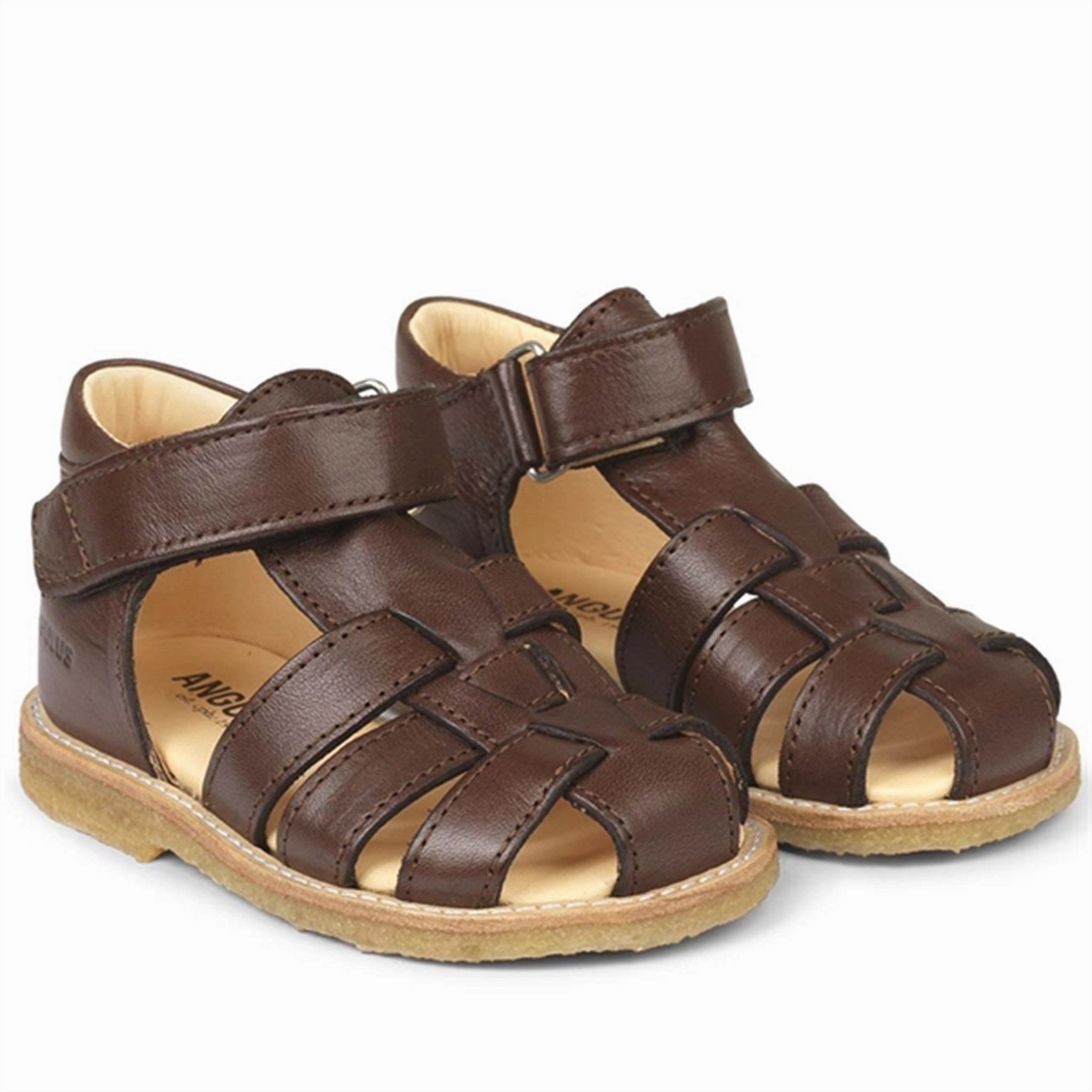 Angulus Starter Sandal w. Velcro Dark Brown Seaside Stroll Outdoor Fashion