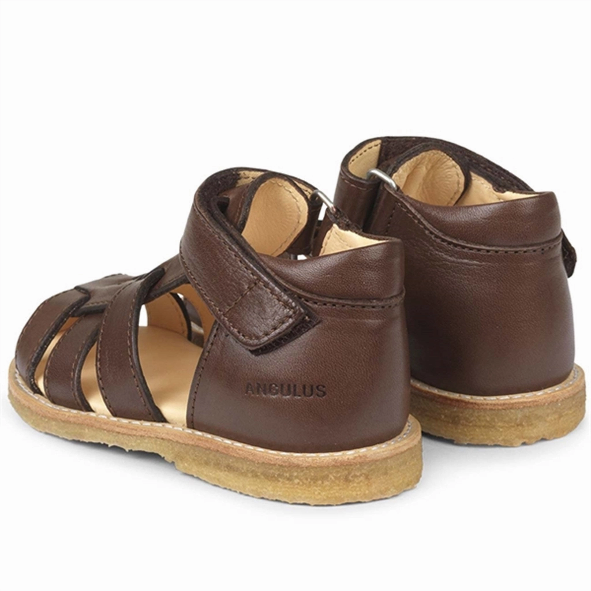 Angulus Starter Sandal w. Velcro Dark Brown All-day Comfort Shoes Urban Gear