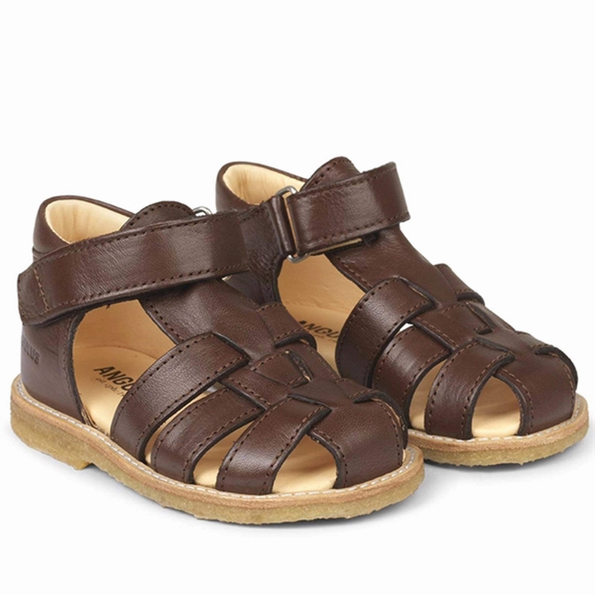 Angulus Starter Sandal w. Velcro Dark Brown Chic Practical