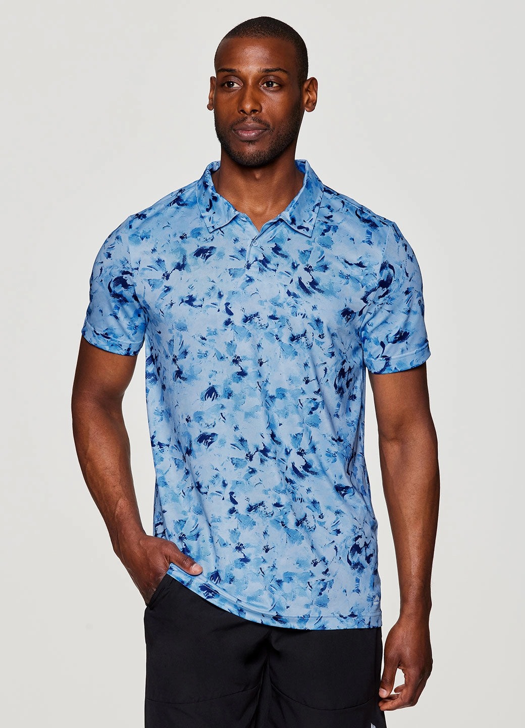 Distressed Hem Finish Essential Wear Stay On Course Floral Polo
