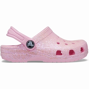 Crocs Classic Glitter Clog Flamingo Durable Rubber All Fit