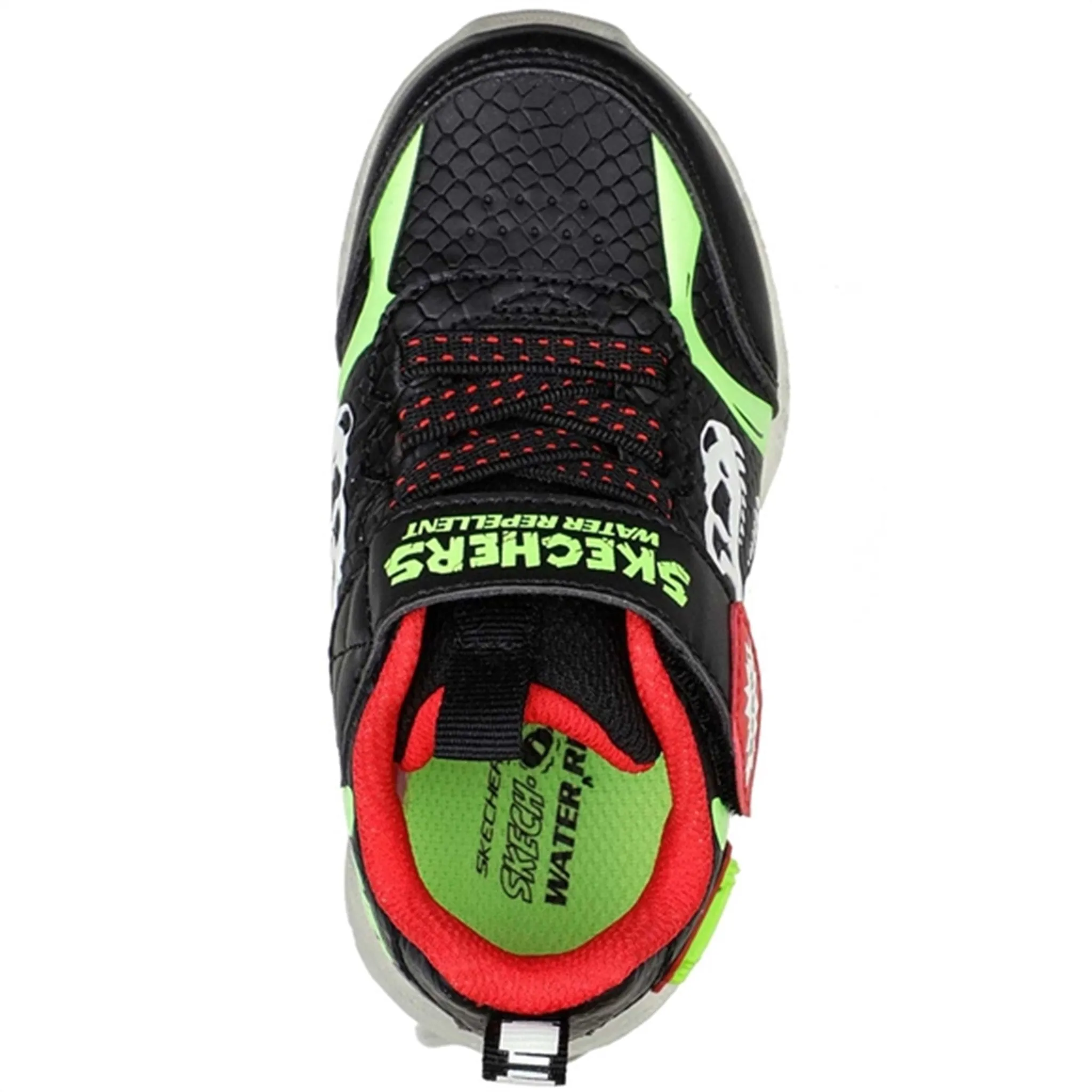 Feet First sports performance Skechers S-Lights Illumi Brights Sneakers Dino Glow Black/Lime