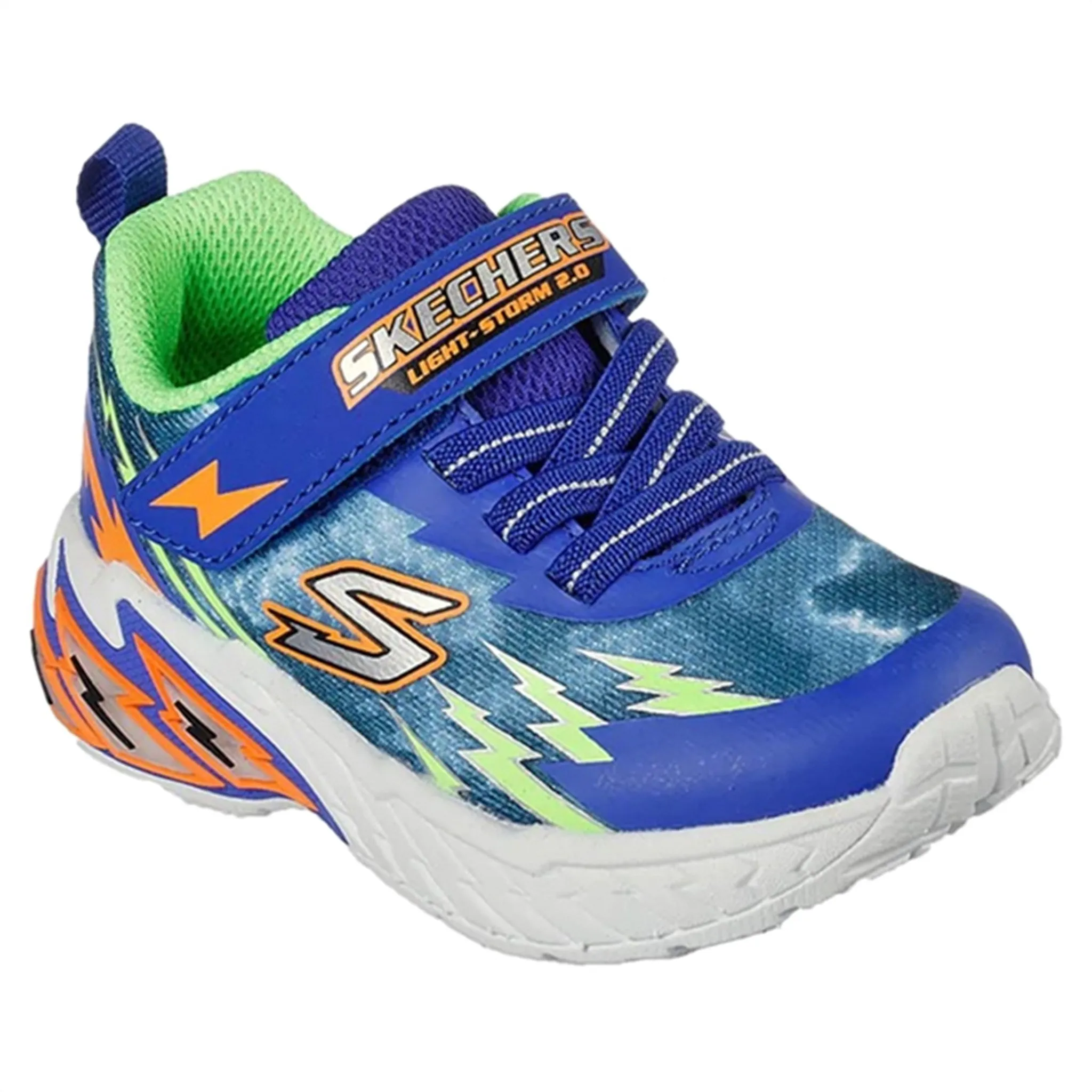 Skechers Lights Storm 2.0 Sneakers Blue Lime Padded Design