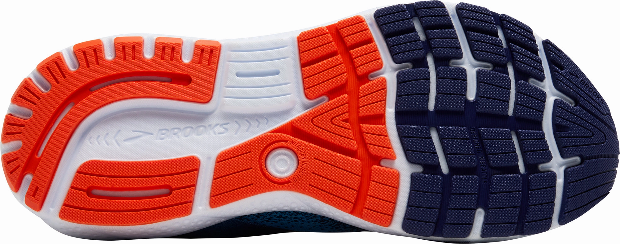 Brooks Ghost 16 Mens Running Shoes - Blue Micro Adjust Straps Abrasion - resistant