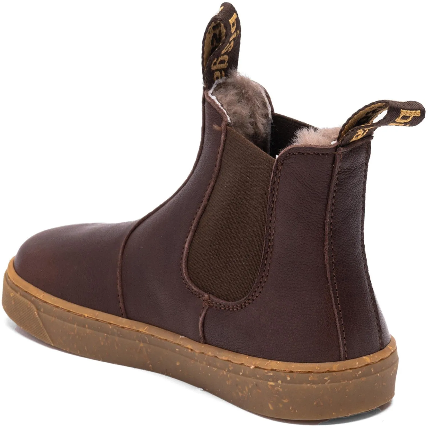 Side zipper Bisgaard Dark Brown Barefoot Ene Lamb
