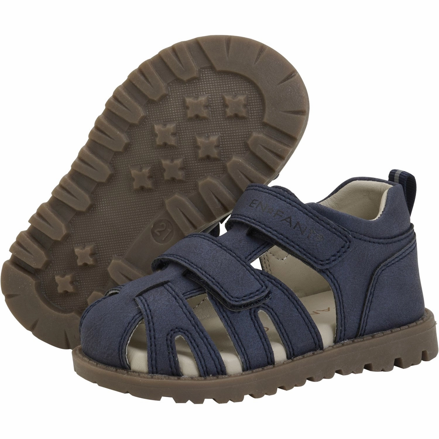En Fant Vintage Indigo Sandal Velcro foldable Travel Glam