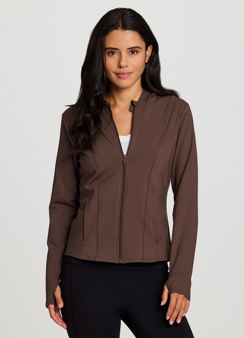 Breathable Pique Knit Multi Stitch Reinforcement Studio Daily Hooded Jacket