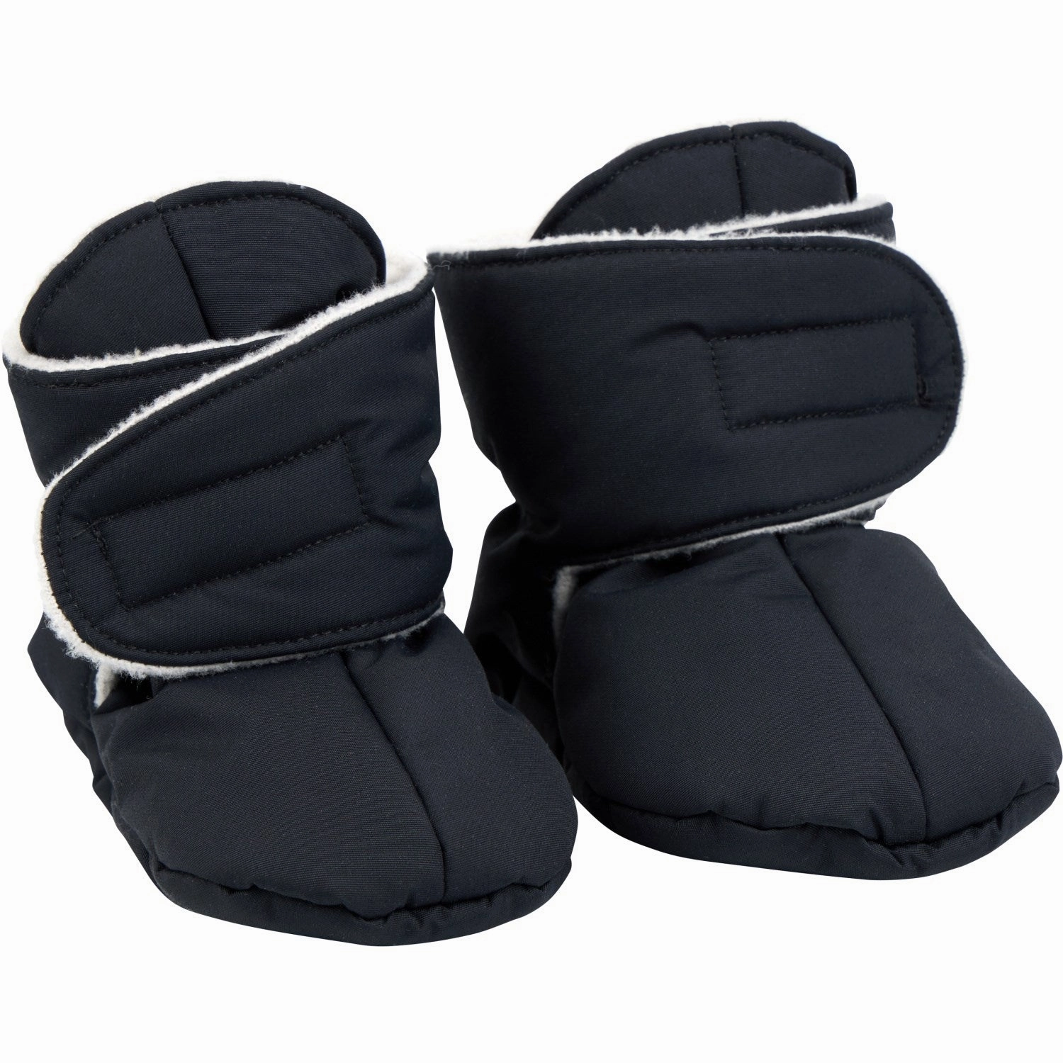 Voksi? Black Baby Booties-Black Light Grey Easy Slip-On Shoes