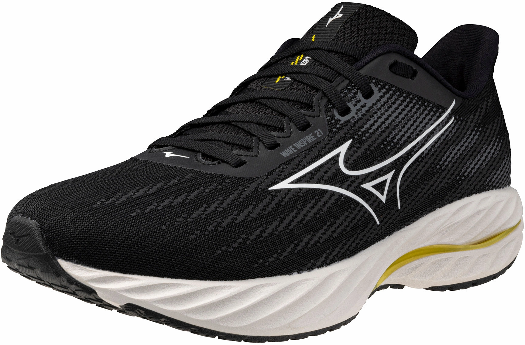 Mizuno Wave Inspire 21 Mens Running Shoes - Black tapered running shoes