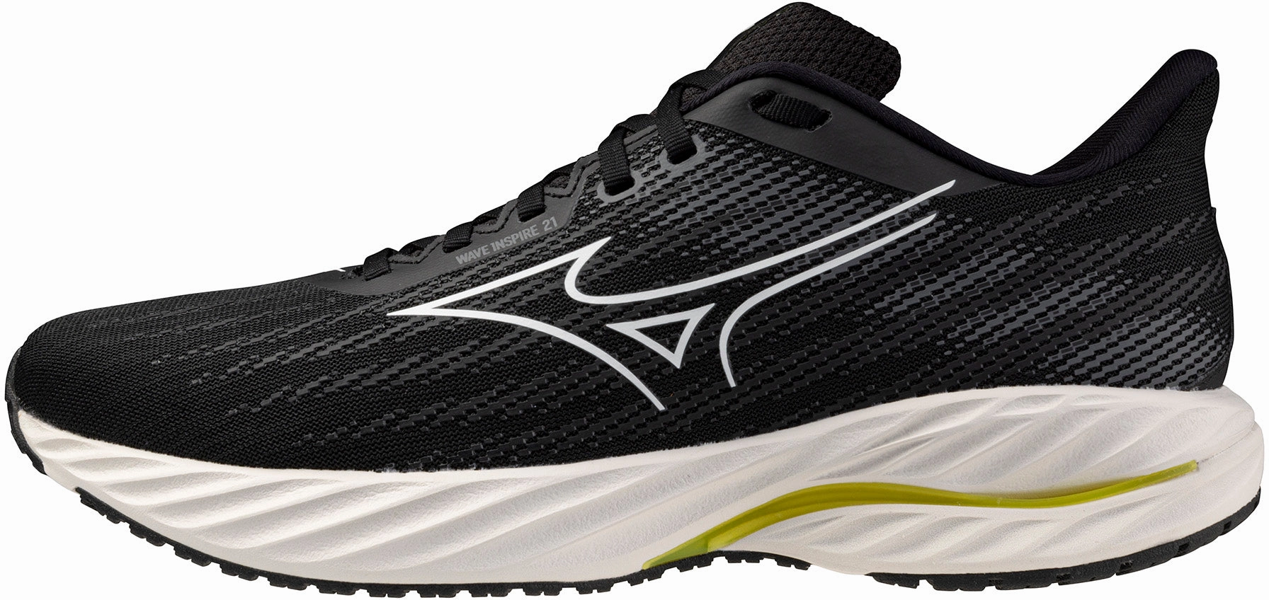 Mizuno Wave Inspire 21 Mens Running Shoes - Black humid - climate running shoes